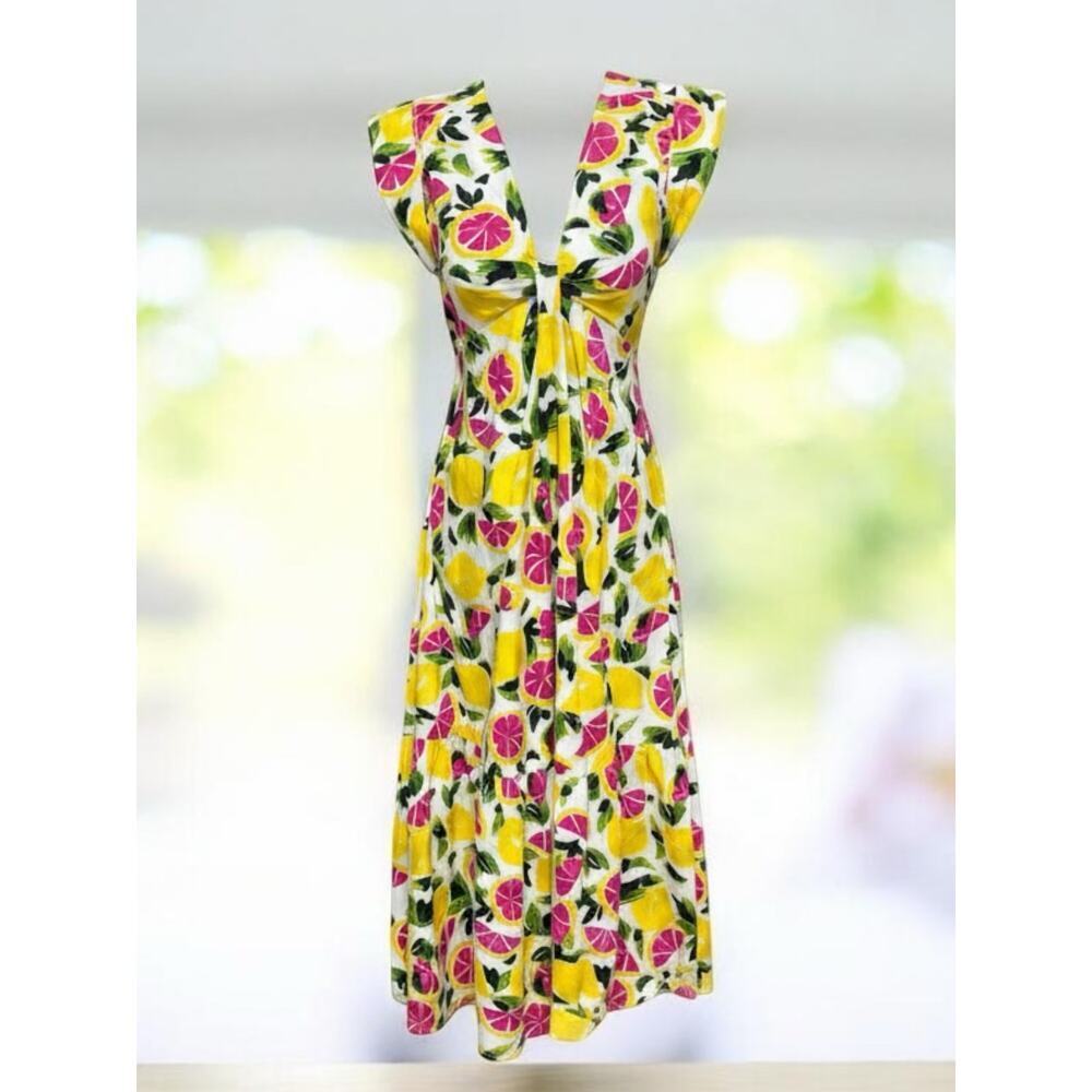 NWOT Steve Madden Citrus Print Maxi Dress Size XS